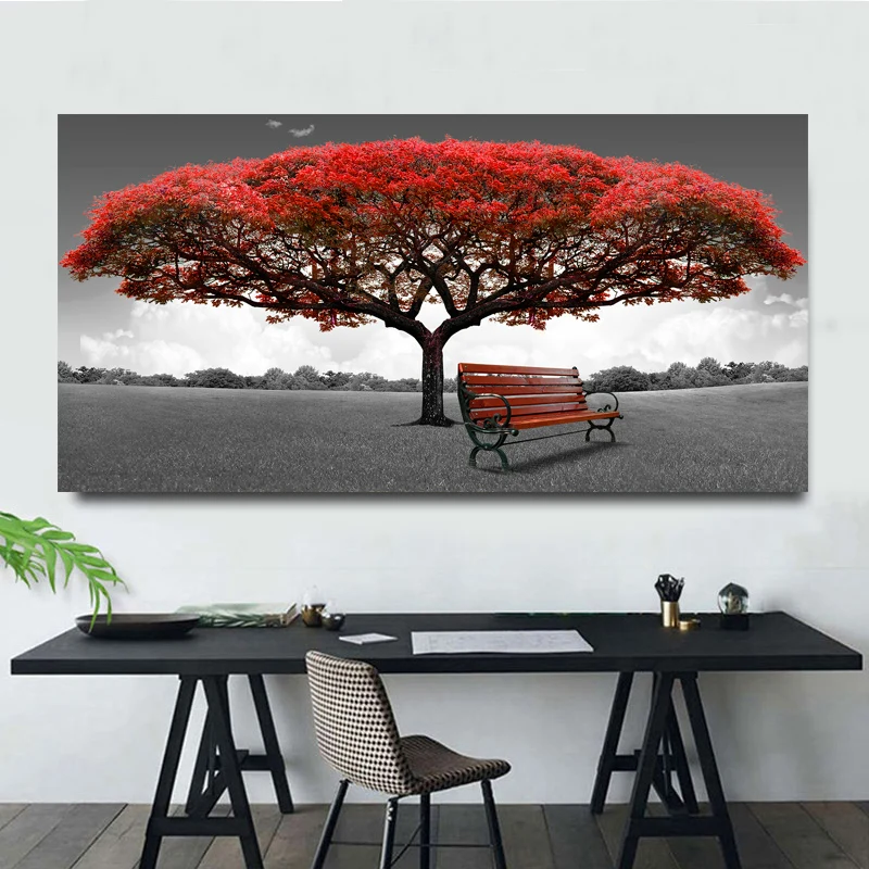 Single Red Tree Forest Landscape Canvas Painting Horizontal Rectangle Nordic Picture Wall Art For Living Bedroom Decor
Single Red Tree Forest Landscape Canvas Painting Horizontal Rectangle Nordic Picture Wall Art For Living Bedroom Decor