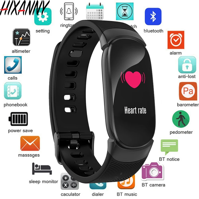 Fitness Tracker Heart Rate Monitor Smart Bracelet Blood Pressure Measurement Waterproof IP67 Smart Band Watch For Women Men
Fitness Tracker Heart Rate Monitor Smart Bracelet Blood Pressure Measurement Waterproof IP67 Smart Band Watch For Women Men