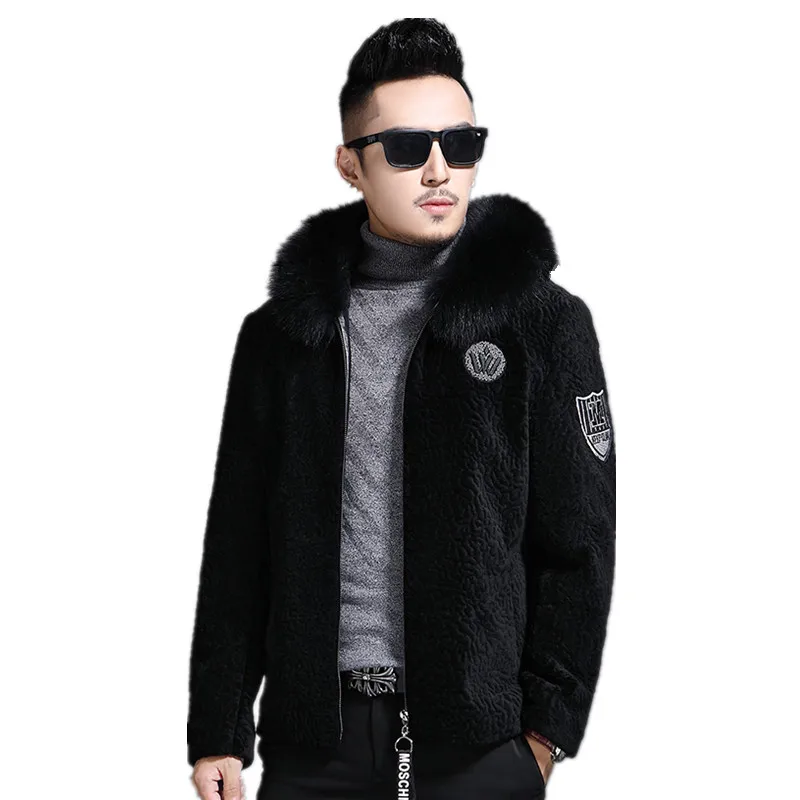 2019 Real Sheep Shearling Fur Coat Men's Winter Jacket Real Fox Fur Collar Wool Coats Streetwear Jackets Manteau L17-1550 MY1762
2019 Real Sheep Shearling Fur Coat Men's Winter Jacket Real Fox Fur Collar Wool Coats Streetwear Jackets Manteau L17-1550 MY1762