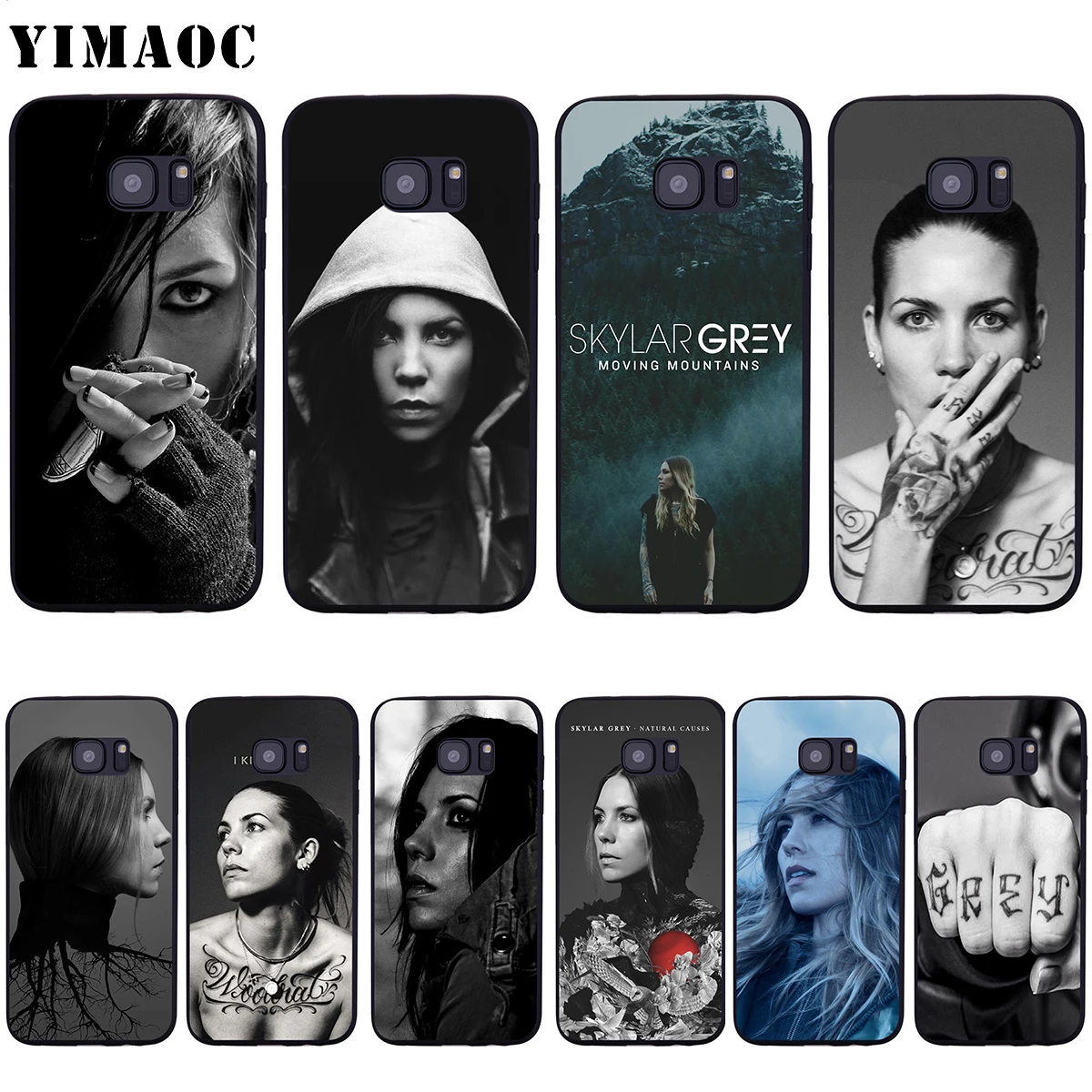 YIMAOC Скайлар серый чехол для Samsung Галактики A7 A8 A9 A10 A20 A30 A40 A50 A70 M10 M20 M30 S10e J6 плюс |