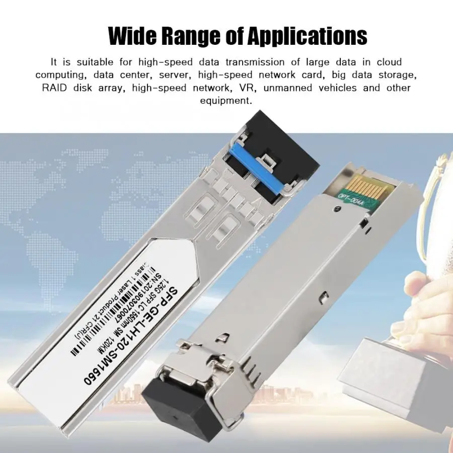 SFP-GE-LH120-SM1550 120KM Gigabit Single-mode Dual Fiber Transceiver Optical Module 2019
SFP-GE-LH120-SM1550 120KM Gigabit Single-mode Dual Fiber Transceiver Optical Module 2019