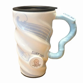 Cartoon Marine animal Tortoise/Dolphin/Whale Coffee Mugs Screw Ceramic Cups with spoon Breakfast Cup with lid water bottle Gift
Cartoon Marine animal Tortoise/Dolphin/Whale Coffee Mugs Screw Ceramic Cups with spoon Breakfast Cup with lid water bottle Gift