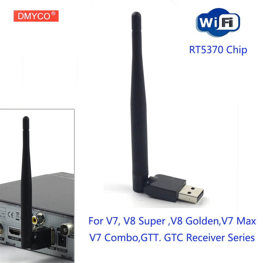 RT5370 Wifi For satellite receiver DVB-S2 USB adapter Antenna 150M Receiver Wireless 802.11n/g/b LAN For V7 V7S V8 Super V8 NOVA
RT5370 Wifi For satellite receiver DVB-S2 USB adapter Antenna 150M Receiver Wireless 802.11n/g/b LAN For V7 V7S V8 Super V8 NOVA