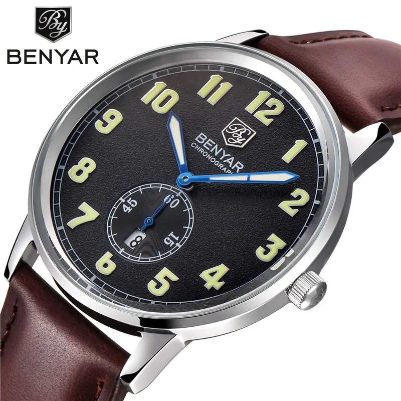 BENYAR Men Quartz Watches Luxury Brands Fashion Luminous Military Watches Leather Quartz Watches relogio masculino
BENYAR Men Quartz Watches Luxury Brands Fashion Luminous Military Watches Leather Quartz Watches relogio masculino