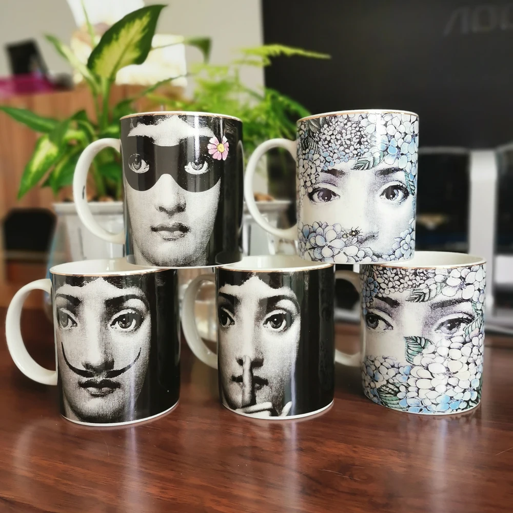 Vintage Fashion Fornasetti Design Human Face Tea Cup Coffee Mug Milk Cup Ceramic Home Decoration
Vintage Fashion Fornasetti Design Human Face Tea Cup Coffee Mug Milk Cup Ceramic Home Decoration