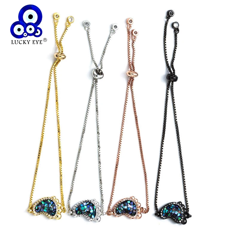 Lucky Eye Feet Charms Bracelets Colorful Shell Copper Micro Zircon Charms Bracelets For Women Men Jewelry Gift EY5843
Lucky Eye Feet Charms Bracelets Colorful Shell Copper Micro Zircon Charms Bracelets For Women Men Jewelry Gift EY5843