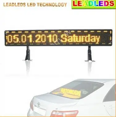 L 39" x H 7.5" car LED display yellow USB Program Scrolling Message Display 
L 39" x H 7.5" car LED display yellow USB Program Scrolling Message Display
