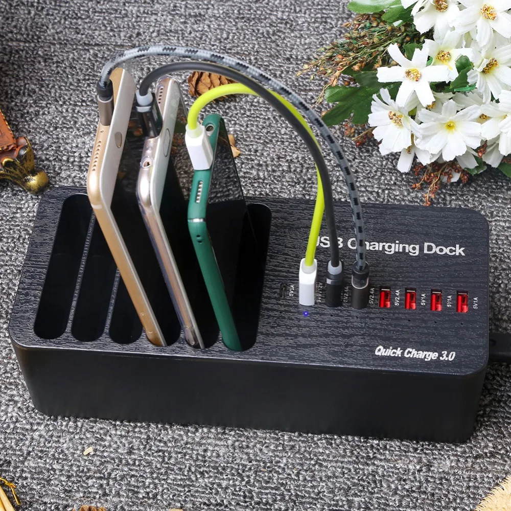 QC 3.0 8 Port Fast Charger Smart Quick Charging Dock with Indication Function for iphone/samsung/huwei/xiaomi cellphone Devices
QC 3.0 8 Port Fast Charger Smart Quick Charging Dock with Indication Function for iphone/samsung/huwei/xiaomi cellphone Devices