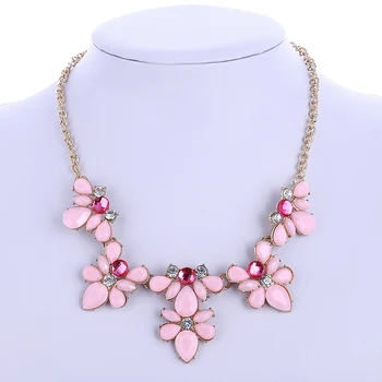 New fashion Pink Blue Green Color Crystal Flower Statement Necklace For Women Luxury Chokers Necklaces Jewelry Gift
New fashion Pink Blue Green Color Crystal Flower Statement Necklace For Women Luxury Chokers Necklaces Jewelry Gift