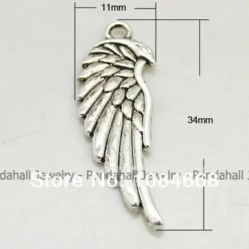 Pandahall Tibetan Style Pendants, Lead Free and Nickel Free, Wing, 34x11x2mm, Hole: 2mm
Pandahall Tibetan Style Pendants, Lead Free and Nickel Free, Wing, 34x11x2mm, Hole: 2mm