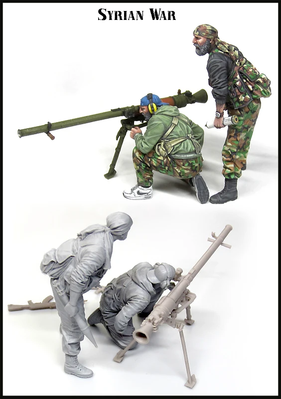 Unpainted Kit 1/35 Syrian war include 2 soldiers Resin Figure miniature garage kit
Unpainted Kit 1/35 Syrian war include 2 soldiers Resin Figure miniature garage kit