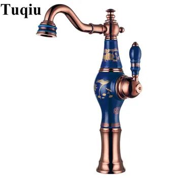 Bathroom Basin Faucets Gold Brass Hot & Cold Sink Mixer Tap Ceramic Lavatory Water Crane Tap Classical Blue Vase Shape Faucet
Bathroom Basin Faucets Gold Brass Hot & Cold Sink Mixer Tap Ceramic Lavatory Water Crane Tap Classical Blue Vase Shape Faucet
