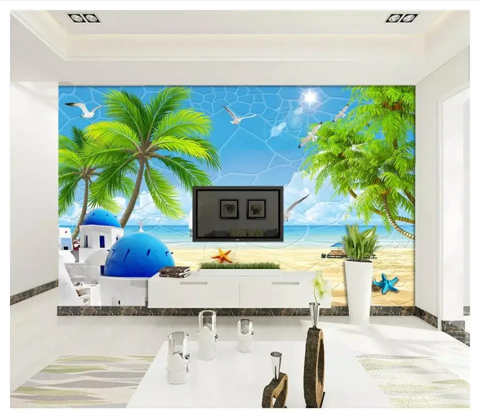 Custom photo wallpaper for walls 3 d Mediterranean murals tree seaside beach 3d tv background wall papers for living room decor
Custom photo wallpaper for walls 3 d Mediterranean murals tree seaside beach 3d tv background wall papers for living room decor