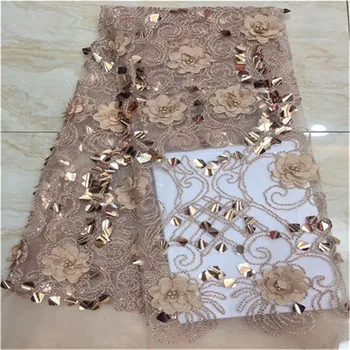 Newest Style 3D Flowers Tulle Lace Fabric big sequins nigerian Wedding Lace Popular Beaded French Tulle Lace Fabric Women Dress
Newest Style 3D Flowers Tulle Lace Fabric big sequins nigerian Wedding Lace Popular Beaded French Tulle Lace Fabric Women Dress