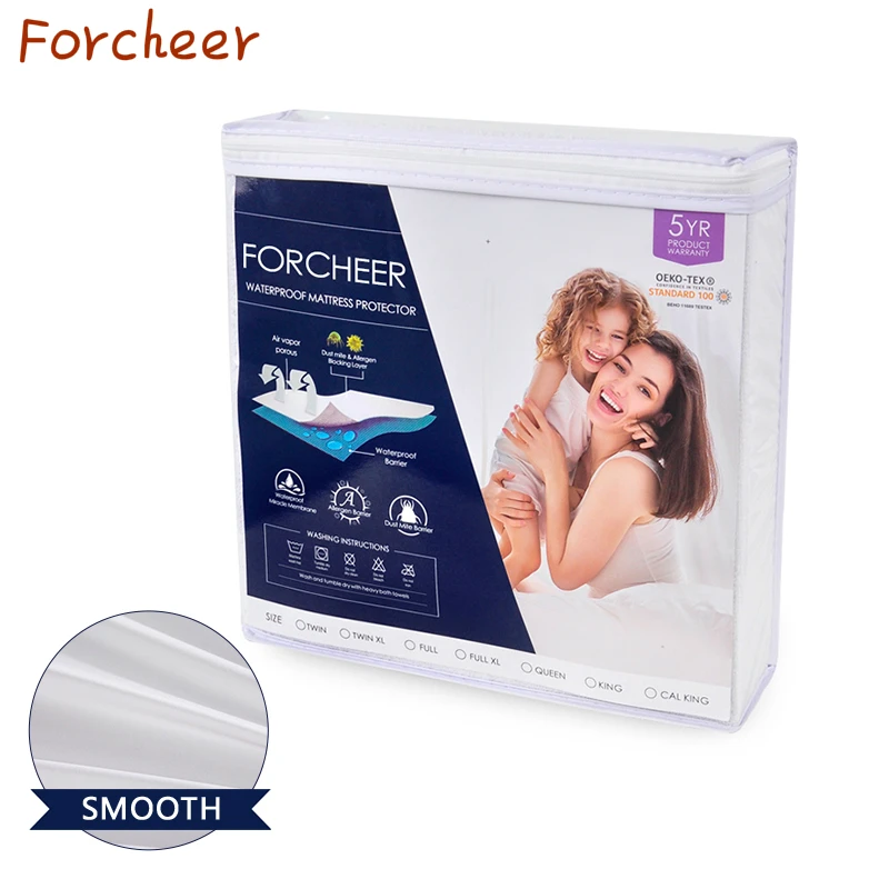 Хлопковый наматрасник Forcheer 160X200 покрывало для кровати 100% водонепроницаемое