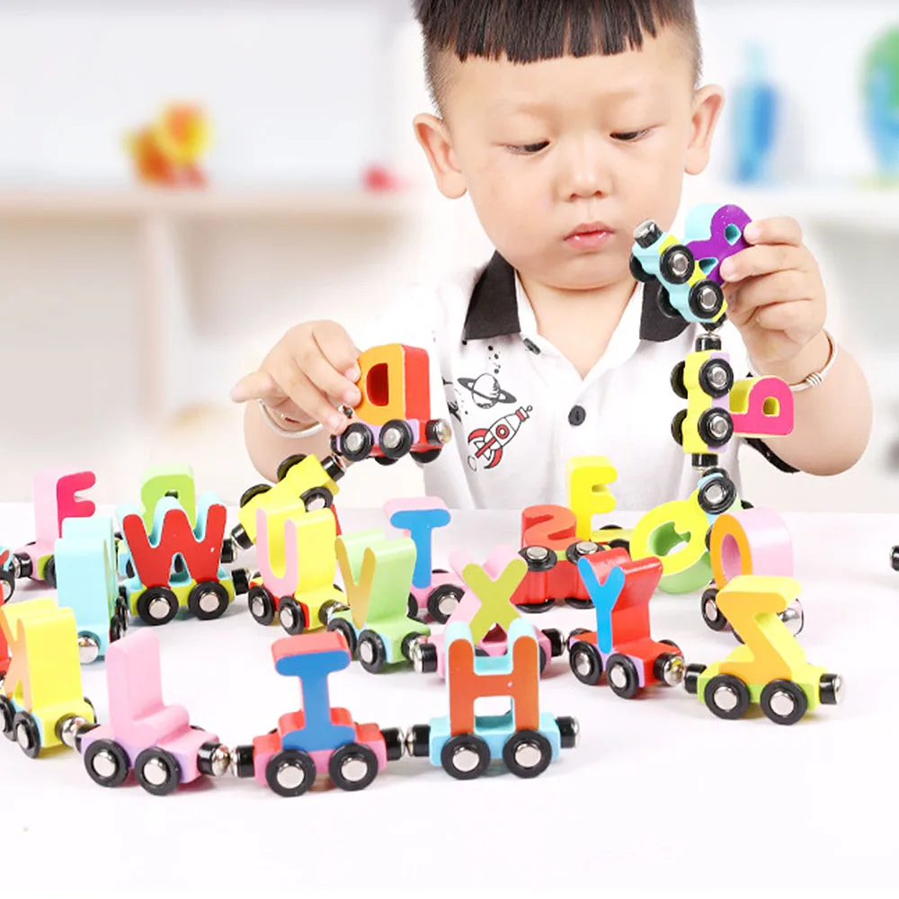 New Colorful Wooden Train Figure Model Toy with Alphabetical Number Wooden Letters Train Educational Assemble Toy Set
New Colorful Wooden Train Figure Model Toy with Alphabetical Number Wooden Letters Train Educational Assemble Toy Set