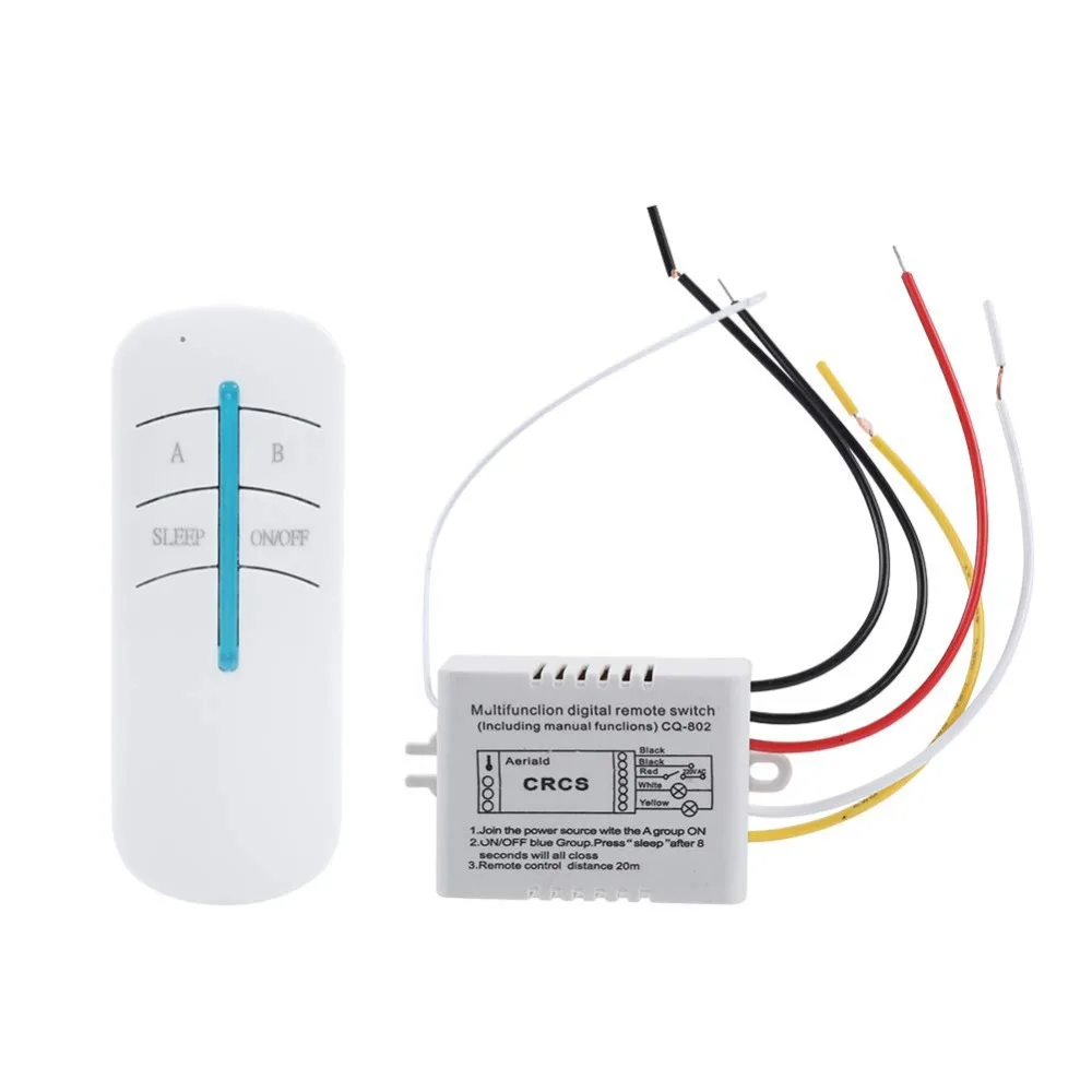 220V Wireless Wall Switch and Remote Control, 2 Way / 3Way Remote Control Switch ON / OFF Receiver Remote Control Transmitter
220V Wireless Wall Switch and Remote Control, 2 Way / 3Way Remote Control Switch ON / OFF Receiver Remote Control Transmitter