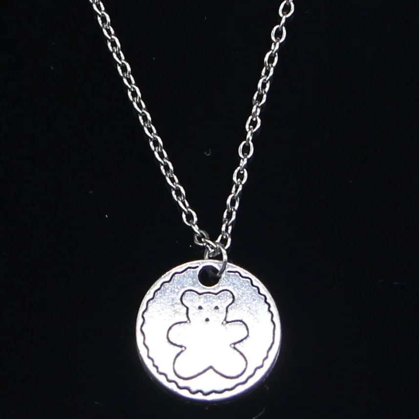20pcs New Fashion Necklace 18mm circle bear Silver Pendants Short Long Women Men Colar Gift Jewelry Choker
20pcs New Fashion Necklace 18mm circle bear Silver Pendants Short Long Women Men Colar Gift Jewelry Choker