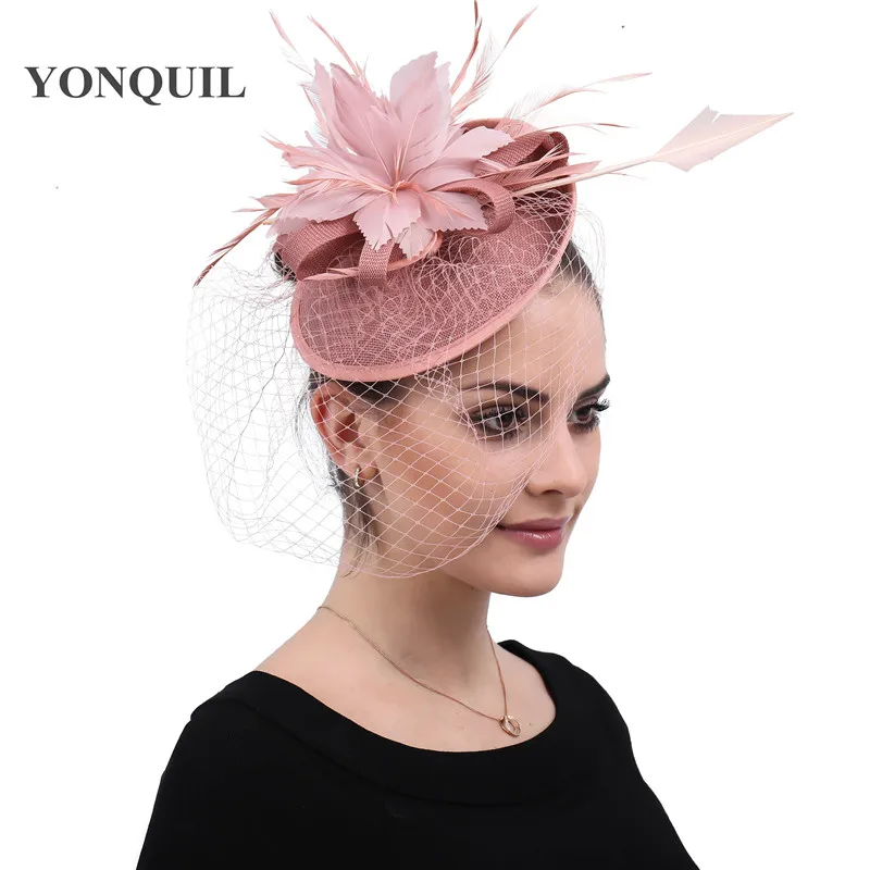 Dark peach Fascinators for wedding hats elegant ladies derby headwear female kenducky hair clips women cocktail race headpiece
Dark peach Fascinators for wedding hats elegant ladies derby headwear female kenducky hair clips women cocktail race headpiece