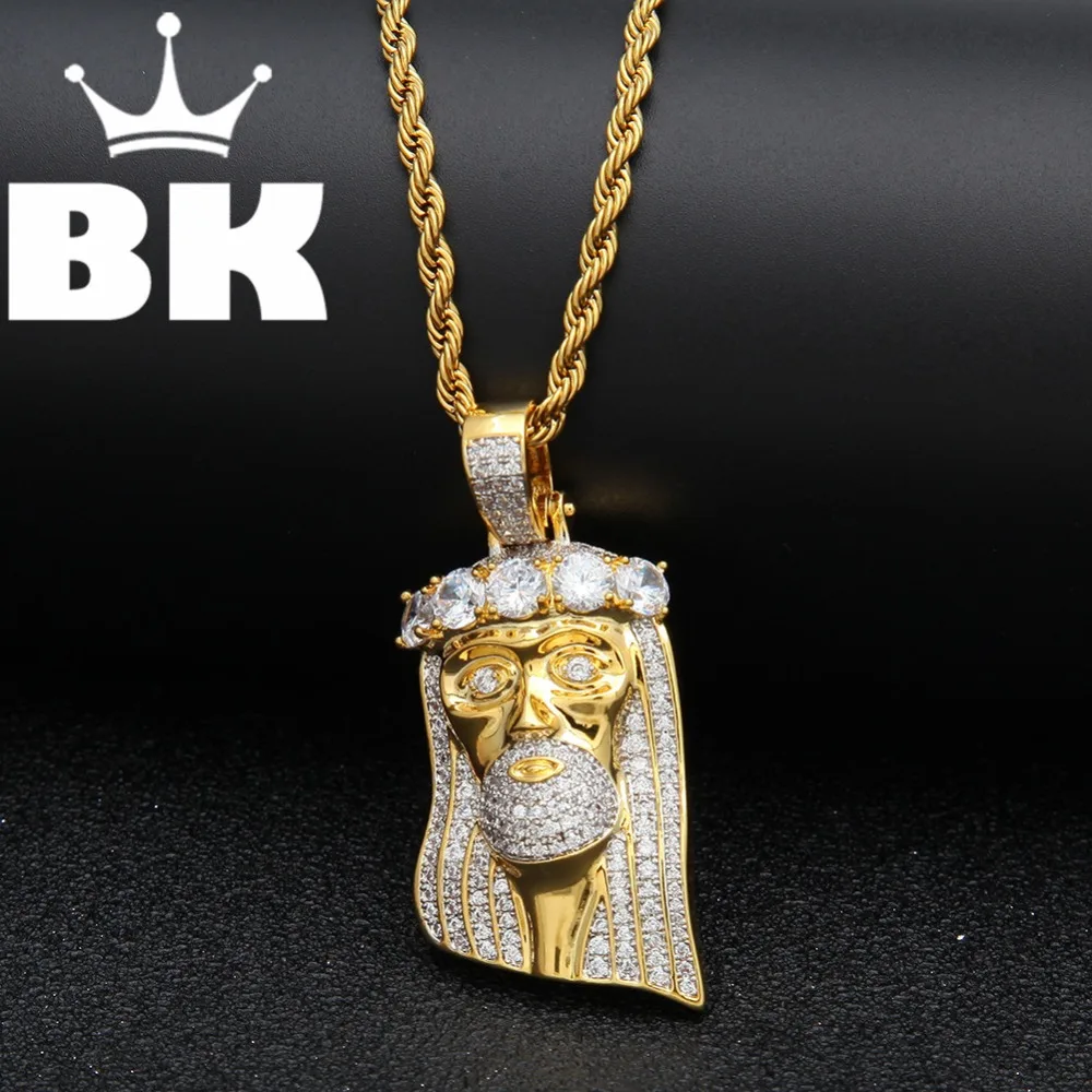 2018 New Hip Hop Gold Color Masked Jesus Face Pendant Necklace copper zircon Jesus Piece Jewelry With Free 24'' Cuban Chain
2018 New Hip Hop Gold Color Masked Jesus Face Pendant Necklace copper zircon Jesus Piece Jewelry With Free 24'' Cuban Chain