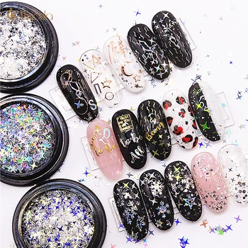 New 1pcs Mix Color Nail Sequins Laser Four-pointed Star Sliver Flash Nail Art Flakes Stickers Nail Polish Decoration
New 1pcs Mix Color Nail Sequins Laser Four-pointed Star Sliver Flash Nail Art Flakes Stickers Nail Polish Decoration