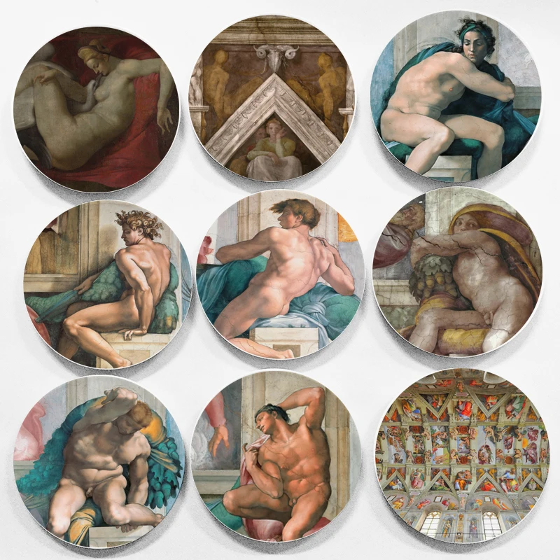 8 Inch Creative Italy Michelangelo Genesis David Series Ceramics Plates Wall Hanging Dishes Background Home Hotel Decoration 24
8 Inch Creative Italy Michelangelo Genesis David Series Ceramics Plates Wall Hanging Dishes Background Home Hotel Decoration 24