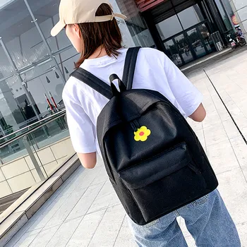 Backpacks schoolbags Fashion Women Flower Canvas Pure Color Backpack Shoulder Bag Zipper Packages mochilas mujer 2019 escolar
Backpacks schoolbags Fashion Women Flower Canvas Pure Color Backpack Shoulder Bag Zipper Packages mochilas mujer 2019 escolar