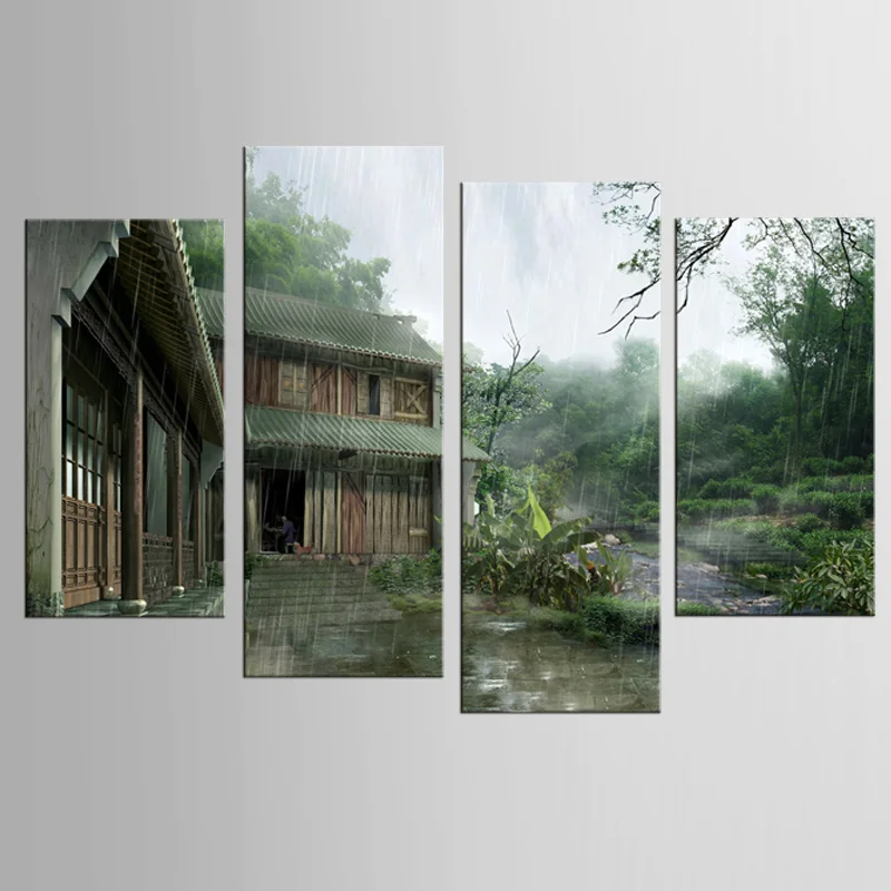 Rainy day forest building mural art oil painting furniture furniture wall 4 modern canvas painting home decoration painting
Rainy day forest building mural art oil painting furniture furniture wall 4 modern canvas painting home decoration painting