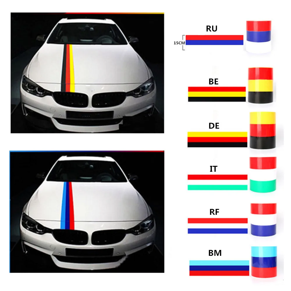 1Pcs Germany Belgium Italy Russia France Country Flag Three Color Car Hood Sides PVC Sticker Sports Racing Decals For 2M
1Pcs Germany Belgium Italy Russia France Country Flag Three Color Car Hood Sides PVC Sticker Sports Racing Decals For 2M