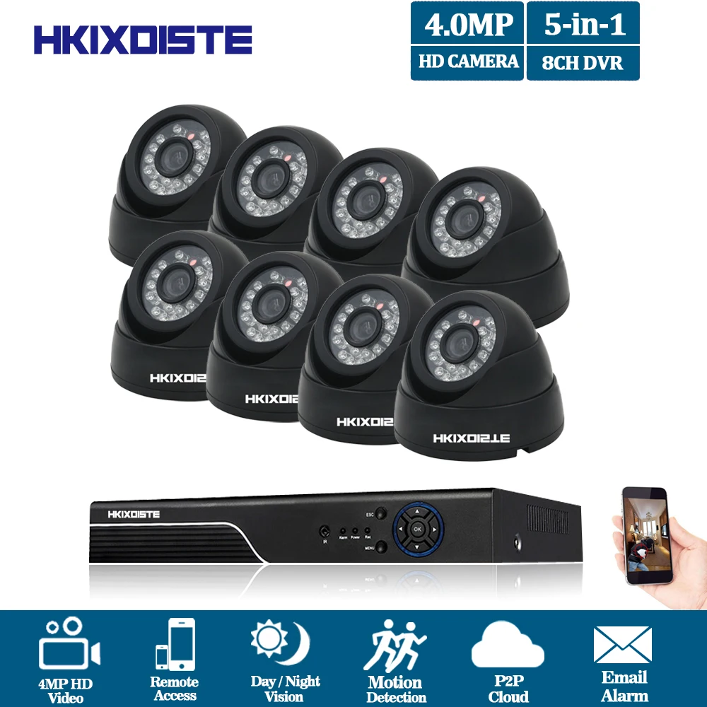 Home 8CH CCTV System 4MP DVR 8PCS 4.0MP IR Black Dome indoor Video Surveillance Home Security Camera System 8CH DVR Kit
Home 8CH CCTV System 4MP DVR 8PCS 4.0MP IR Black Dome indoor Video Surveillance Home Security Camera System 8CH DVR Kit