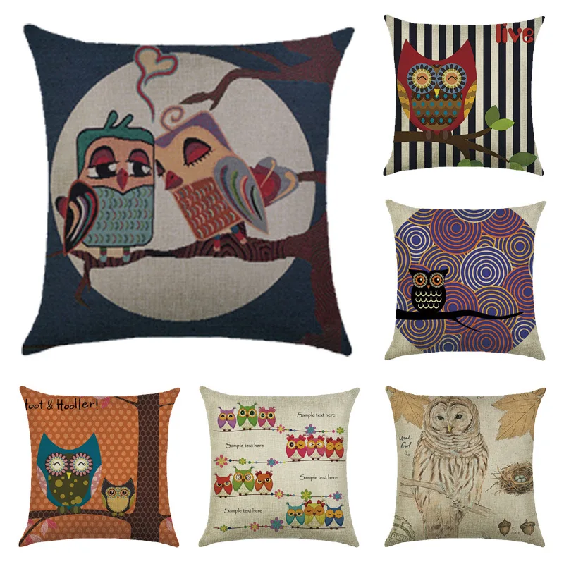 Lovely Fashion Owl Pattern Cotton Linen Throw Pillow Cushion Cover Home Sofa Decorative Pillowcase Cushions Home Decor Car Seat
Lovely Fashion Owl Pattern Cotton Linen Throw Pillow Cushion Cover Home Sofa Decorative Pillowcase Cushions Home Decor Car Seat