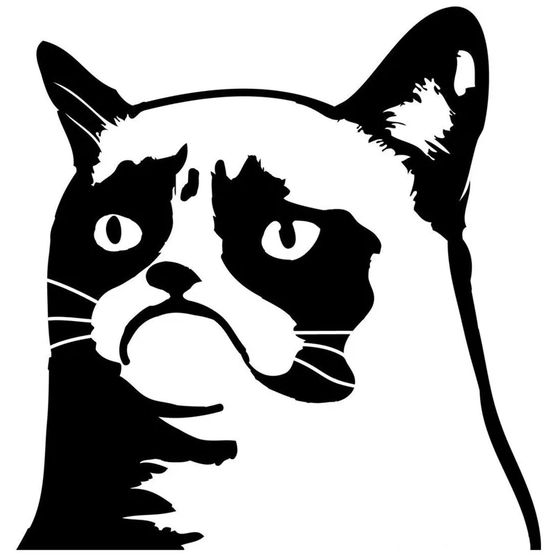 10.2*10.7CM Grumpy Cat Pet Car Vinyl Sticker Decal Fashion Animal Stickers Car Accessories Black/Silver C6-0393
10.2*10.7CM Grumpy Cat Pet Car Vinyl Sticker Decal Fashion Animal Stickers Car Accessories Black/Silver C6-0393