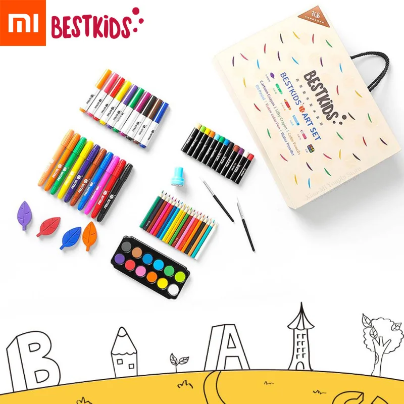 Xiaomi Mijia Bestkids Colorful Art Pen Set 69 Pcs/Set Watercolor Brush Inspiration Water Chalk For Kids Enlighten Gifts Student
Xiaomi Mijia Bestkids Colorful Art Pen Set 69 Pcs/Set Watercolor Brush Inspiration Water Chalk For Kids Enlighten Gifts Student