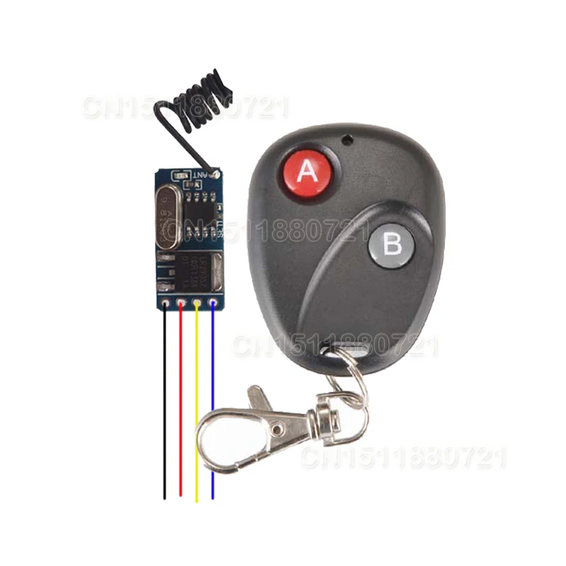 Mos No Sound Micro Remote Switch3V 3.6V 4.5V 5V 6V 7.4V 9V 12V subminiature Small Size RF Receiver Transmitter Mini Power Remote
Mos No Sound Micro Remote Switch3V 3.6V 4.5V 5V 6V 7.4V 9V 12V subminiature Small Size RF Receiver Transmitter Mini Power Remote