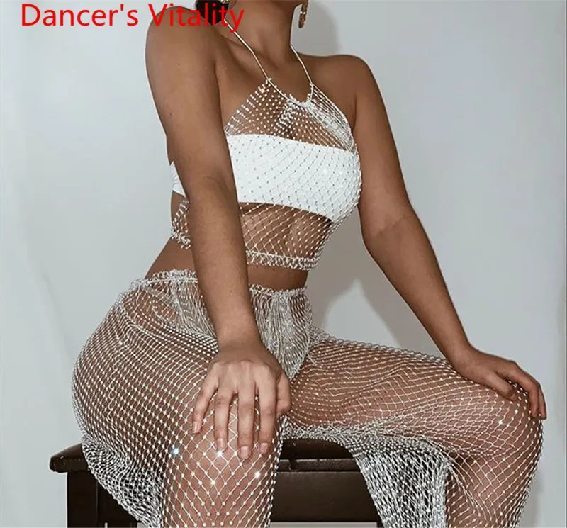 2019 New arrival Western Nightclub Bar DS Pole Dance Party Stage Wear Sparkling Diamond Mesh Top Pants Set Fashion Sexy Suit
2019 New arrival Western Nightclub Bar DS Pole Dance Party Stage Wear Sparkling Diamond Mesh Top Pants Set Fashion Sexy Suit