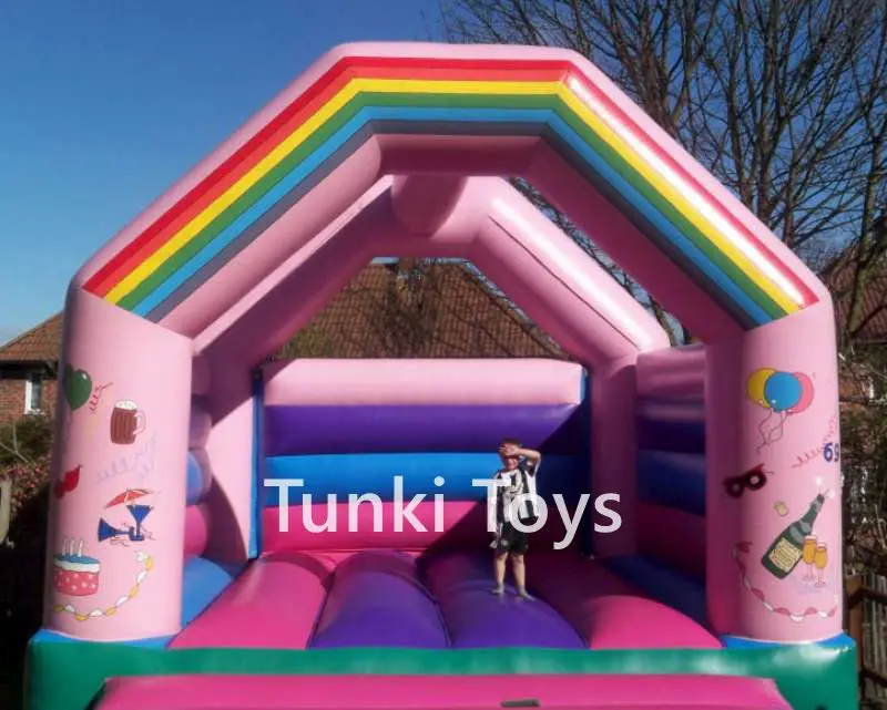 inflatable celebration rainbow bouncy jumper castle