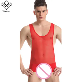 Wechery Underwear Man Exotic Club Jumpsuit Body Stocking Mens One Piece Bodysuit Red Blue White Black Shapers
Wechery Underwear Man Exotic Club Jumpsuit Body Stocking Mens One Piece Bodysuit Red Blue White Black Shapers