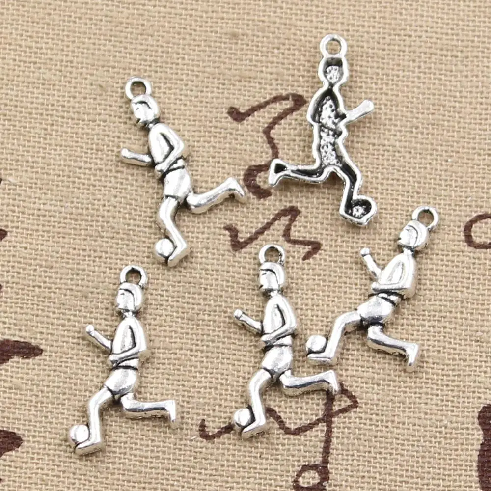 50pcs Charms Football Soccer Player 23x13mm Antique Silver Color Pendants Making DIY Handmade Tibetan Silver Color Jewelry
50pcs Charms Football Soccer Player 23x13mm Antique Silver Color Pendants Making DIY Handmade Tibetan Silver Color Jewelry
