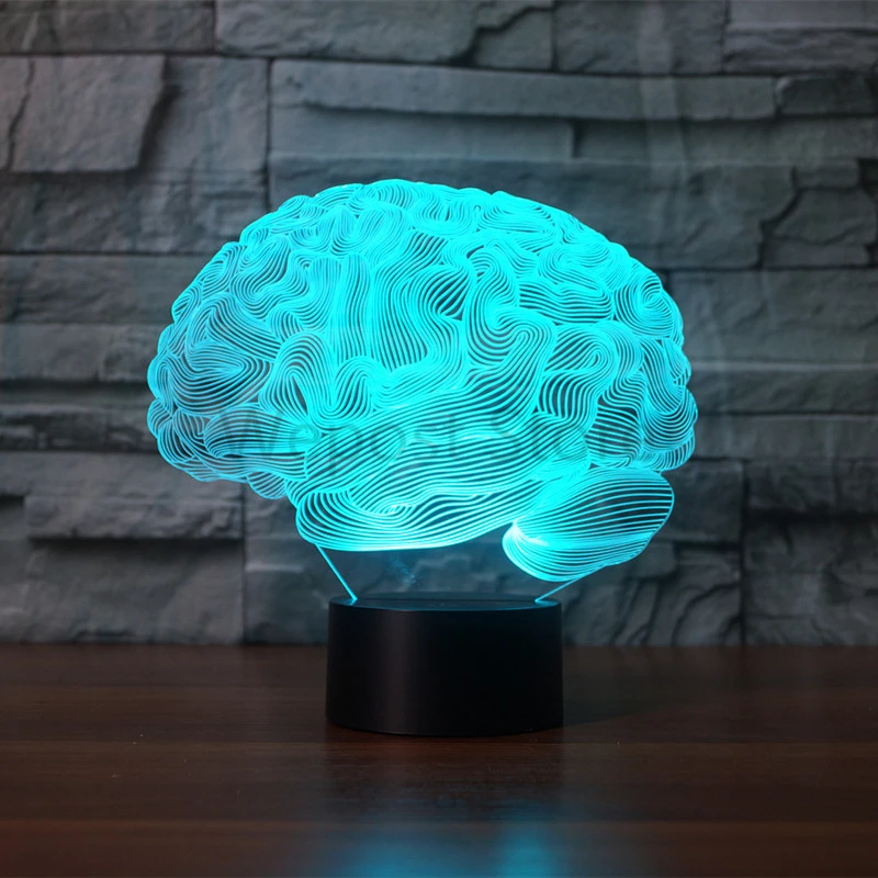 3D Cerebellum model Touch Table Lamp 7 Color Changing LED Night Light Novelty Lighting Decoration free shipping | Лампы и освещение