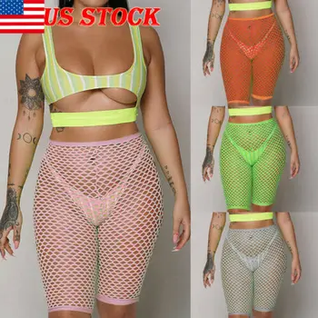 Sexy Women Mesh Swimsuit Cover Up Pants See Through Sheer Perspective Swimwear Elastic Drawstring Half Pants Capris
Sexy Women Mesh Swimsuit Cover Up Pants See Through Sheer Perspective Swimwear Elastic Drawstring Half Pants Capris