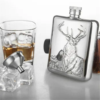 FX-6OZ Gadgets for Man High Quality Luxury Wine Hip Flask Buck Relief Stainless Steel 6 OZ Wine Bottle with Gift Box Flask Set
FX-6OZ Gadgets for Man High Quality Luxury Wine Hip Flask Buck Relief Stainless Steel 6 OZ Wine Bottle with Gift Box Flask Set