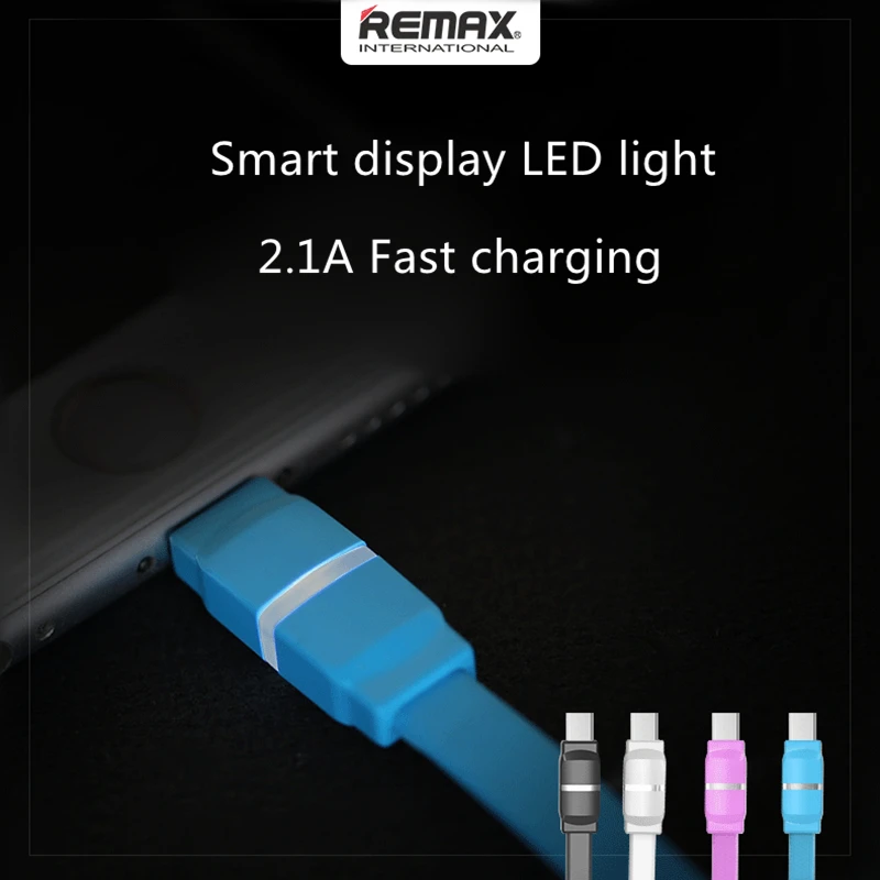 Original Remax USB Data Cable with smart LED light 2.1A 1m fast charging cables For xiaomi samsung For iPhoneXs 6 7 8 iPhone x
Original Remax USB Data Cable with smart LED light 2.1A 1m fast charging cables For xiaomi samsung For iPhoneXs 6 7 8 iPhone x