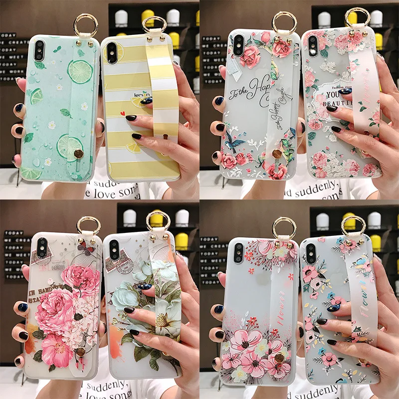 3D Flower Emboss Wrist Strap Soft TPU Phone Case For Iphone 6 7 8 Plus X Xs Max Xr Flower Pattern Holder Case Cover S9 S10 PLUS
3D Flower Emboss Wrist Strap Soft TPU Phone Case For Iphone 6 7 8 Plus X Xs Max Xr Flower Pattern Holder Case Cover S9 S10 PLUS