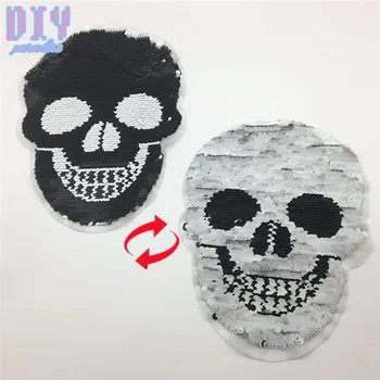 50pcs Skull Reverse Sequins Sew On Patches for Summer T Shirt clothes Clothing Reversible Change Color Patch Applique
50pcs Skull Reverse Sequins Sew On Patches for Summer T Shirt clothes Clothing Reversible Change Color Patch Applique