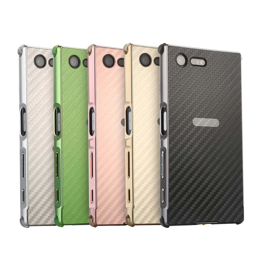 ZEALLION For Sony Xperia X Compact Luxury Plating Aluminum Metal Frame + Carbon Fiber Hard PC Shockproof Back Cover
ZEALLION For Sony Xperia X Compact Luxury Plating Aluminum Metal Frame + Carbon Fiber Hard PC Shockproof Back Cover
