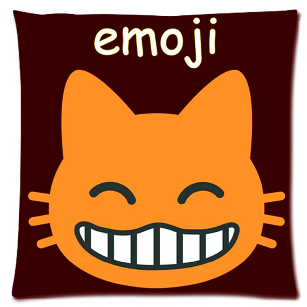 Бесплатная доставка 2015 новый пользовательский Emoji Cat белье футляр декоративные