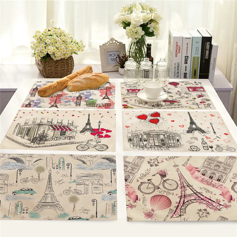 1Pcs Tower Heart Pattern Kitchen Placemat Dining Table Mat Drink Coaster Cotton Linen Pads Cup Mats 42*32cm Home Decor MC0090
1Pcs Tower Heart Pattern Kitchen Placemat Dining Table Mat Drink Coaster Cotton Linen Pads Cup Mats 42*32cm Home Decor MC0090