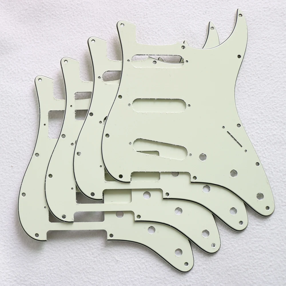 Donlis Quality SSS/SSH/HSH/HH US Standard 2.6MM Thick Vintage Mint Green ST Guitar Pickguard With Full Aluminum Shield guitarra
Donlis Quality SSS/SSH/HSH/HH US Standard 2.6MM Thick Vintage Mint Green ST Guitar Pickguard With Full Aluminum Shield guitarra