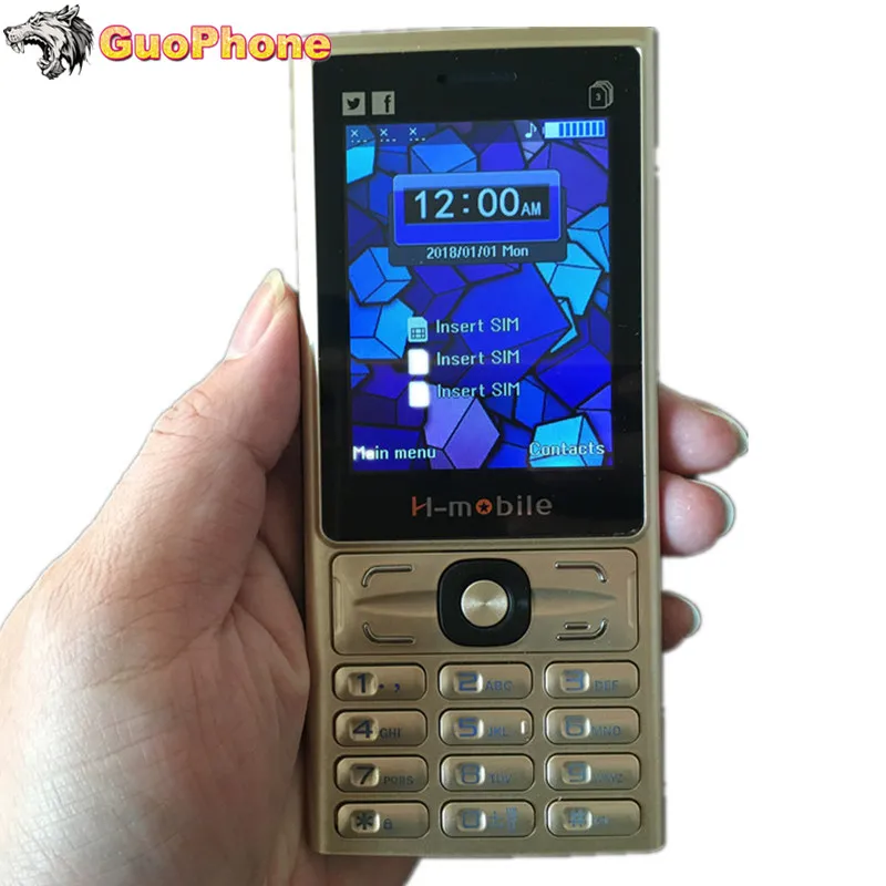 2018 новый оригинальный H Mobile T830 телефон 2 8 "Три sim карты Bluetooth фонарик MP3 MP4 FM камера