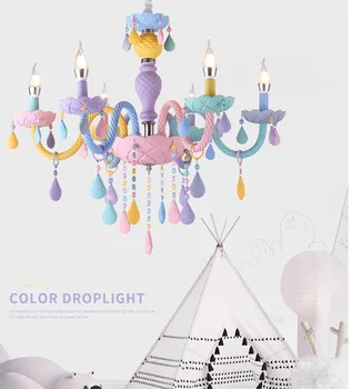 Sweet color candle pendant lamp restaurant lamp bedroom lamp children's room girl princess home decoration lamps E14
Sweet color candle pendant lamp restaurant lamp bedroom lamp children's room girl princess home decoration lamps E14